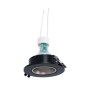 Kit Collerette spot encastrable Ø90mm (noir/champagne) + Ampoule GU10 5,4W + Douille