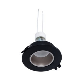 Kit Collerette spot encastrable Ø90mm (noir/champagne) + Ampoule GU10 5,4W + Douille