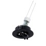 Kit Collerette spot encastrable Ø90mm (noir/gris) + Ampoule GU10 5,4W + Douille
