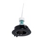 Kit Collerette spot encastrable Ø90mm (noir/gris) + Ampoule GU10 5,4W + Douille