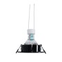 Kit Collerette spot encastrable Ø90mm (noir/gris) + Ampoule GU10 5,4W + Douille