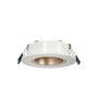 Kit Collerette spot encastrable Ø90mm (blanc/champagne) + Ampoule GU10 5,4W + Douille