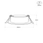 Kit Collerette spot encastrable Ø90mm (blanc/champagne) + Ampoule GU10 5,4W + Douille