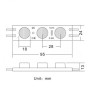 Module LED monochrome pour signalisation - 3W- 220V AC - IP65 - 16º