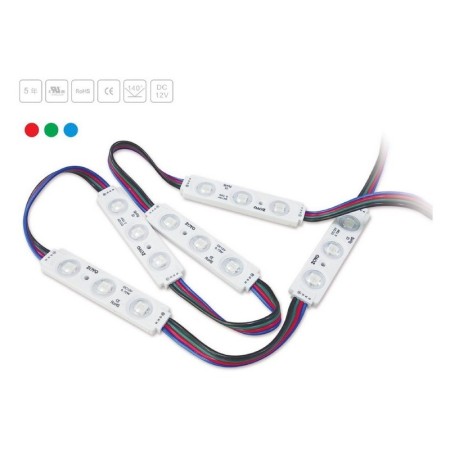Modules LED RGB pour rétroéclairage 0.72W 12V DC IP65