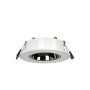 Kit Collerette spot encastrable Ø90mm (blanc/gris) + Ampoule GU10 5,4W + Douille