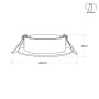 Kit Collerette spot encastrable Ø90mm (blanc/gris) + Ampoule GU10 5,4W + Douille