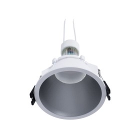 Kit Collerette spot encastrable Ø93mm (argent) + Ampoule GU10 5,4W + Douille