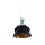 Kit Collerette spot encastrable Ø93mm (noir/doré) + Ampoule GU10 5,4W + Douille
