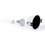 Kit Collerette spot encastrable Ø93mm (blanc/noir) + Ampoule GU10 5,4W + Douille