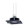 Kit Collerette spot carré 93x93mm (noir) + Ampoule GU10 5,4W + Douille