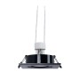 Kit Collerette spot carré 93x93mm (noir) + Ampoule GU10 5,4W + Douille