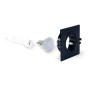 Kit Collerette spot carré 93x93mm (noir) + Ampoule GU10 5,4W + Douille