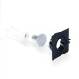 Kit Collerette spot carré 93x93mm (noir) + Ampoule GU10 5,4W + Douille