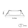 Kit Collerette spot carré 93x93mm (noir) + Ampoule GU10 5,4W + Douille