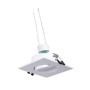 Kit Collerette spot carré 93x93mm (blanc) + Ampoule GU10 5,4W + Douille