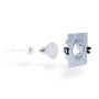 Kit Collerette spot carré 93x93mm (argent) + Ampoule GU10 5,4W + Douille