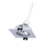 Kit Collerette spot carré 93x93mm (argent) + Ampoule GU10 5,4W + Douille