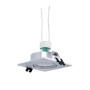 Kit Collerette spot carré 93x93mm (argent) + Ampoule GU10 5,4W + Douille