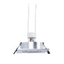Kit Collerette spot carré 93x93mm (argent) + Ampoule GU10 5,4W + Douille