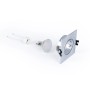 Kit Collerette spot carré 93x93mm (argent) + Ampoule GU10 5,4W + Douille