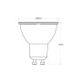 Kit Collerette spot carré 93x93mm (argent) + Ampoule GU10 5,4W + Douille