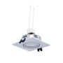 Kit Collerette spot carré 93x93mm (argent) + Ampoule GU10 5,4W + Douille