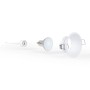 KIT Spot encastrable fixe Ø82mm (blanc) +Ampoule GU10 5,4W + Douille