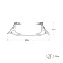 KIT Spot encastrable inclinable Ø90mm (argent) + Ampoule GU10 5,4W + Douille