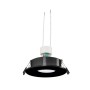 KIT Spot encastrable inclinable Ø90mm (noir) + Ampoule GU10 5,4W + Douille