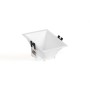 Collerette spot encastrable carrée asymétrique - Faible UGR - Découpe 85 x 85mm