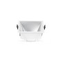 Collerette spot encastrable carrée asymétrique - Faible UGR - Découpe 85 x 85mm