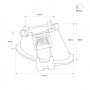 Collerette spot encastrable ronde asymétrique - Faible UGR - Découpe Ø85mm