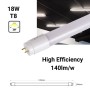 Lot de 25 - Tube LED T8 120cm - 18W - 140lm/W