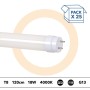 PACK x 25 - Tube LED T8 - 18W - 120cm - 1850lm - 1 connexion d'extrémité