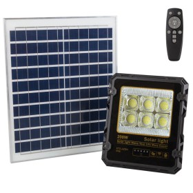 Projecteur 200W avec télécommande panneau solaire IP65 [1916-FLSOL-200W-CW]