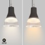 Suspension LED commerciale CCT réglable sur 2 températures de 3000-4000ºK - (25W / 40W / 60W / 80W) - UGR19 - Driver Lifud