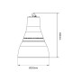Suspension LED commerciale CCT réglable sur 2 températures de 3000-4000ºK - (25W / 40W / 60W / 80W) - UGR19 - Driver Lifud 0-10V
