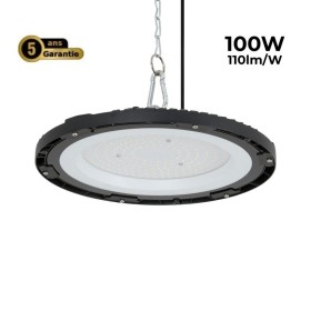 Suspension LED industrielle - 100W - IP65 - 110lm/W - 5 ans de garantie