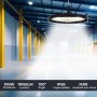 Suspension LED industrielle 100W - 100lm/W - IP65 - 5 ans de garantie