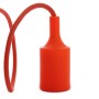 Support de Lampe E27 Câble - Rosette Orange