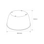 Diffuseur en polycarbonate pour suspension industrielle LED B8155-150W BL - B8150-150 BL - Angle 90°