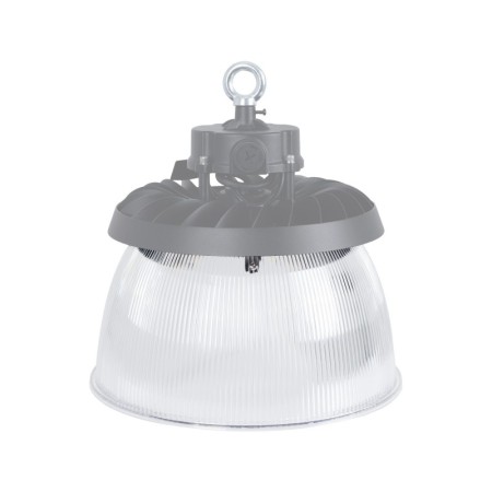 Diffuseur en polycarbonate pour suspension industrielle LED B8155-150W BL - B8150-150 BL - Angle 90°
