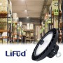 Supension LED UFO industrielle 150W - CCT réglable sur 3 températures différentes de 3000-5000ºK - 170lm/W - Driver LIFUD - IP65
