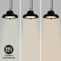 Supension LED UFO industrielle 150W - CCT réglable sur 3 températures différentes de 3000-5000ºK - 170lm/W - Driver LIFUD - IP65