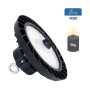 Supension LED UFO industrielle 150W - CCT réglable sur 3 températures différentes de 3000-5000ºK - 170lm/W - Driver LIFUD - IP65