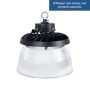 Supension LED UFO industrielle 150W - CCT réglable sur 3 températures différentes de 3000-5000ºK - 170lm/W - Driver LIFUD - IP65