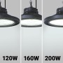 Suspension industrielle LED - 200W - PHILIPS Lumileds - Driver LIFUD - Blanc froid 5000K - IP65 - 7 ans de garantie