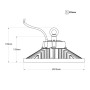 Suspension industrielle LED - 200W - PHILIPS Lumileds - Driver LIFUD - Blanc froid 5000K - IP65 - 7 ans de garantie