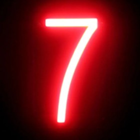 Nombre LED Neon 7 largeur 87Mm Hauteur 161Mm Contexte 38Mm